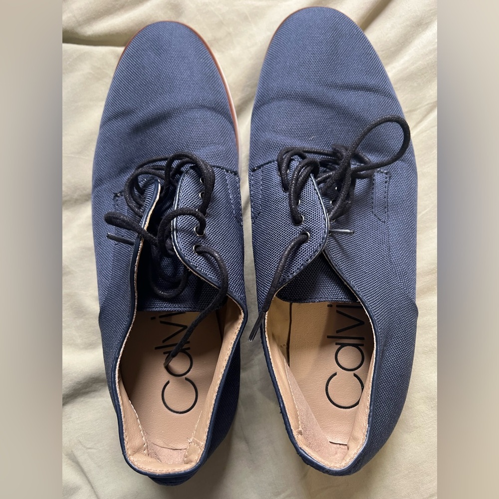 Calvin Klein Navy Blue Lace-Up Men’s Shoes size 9